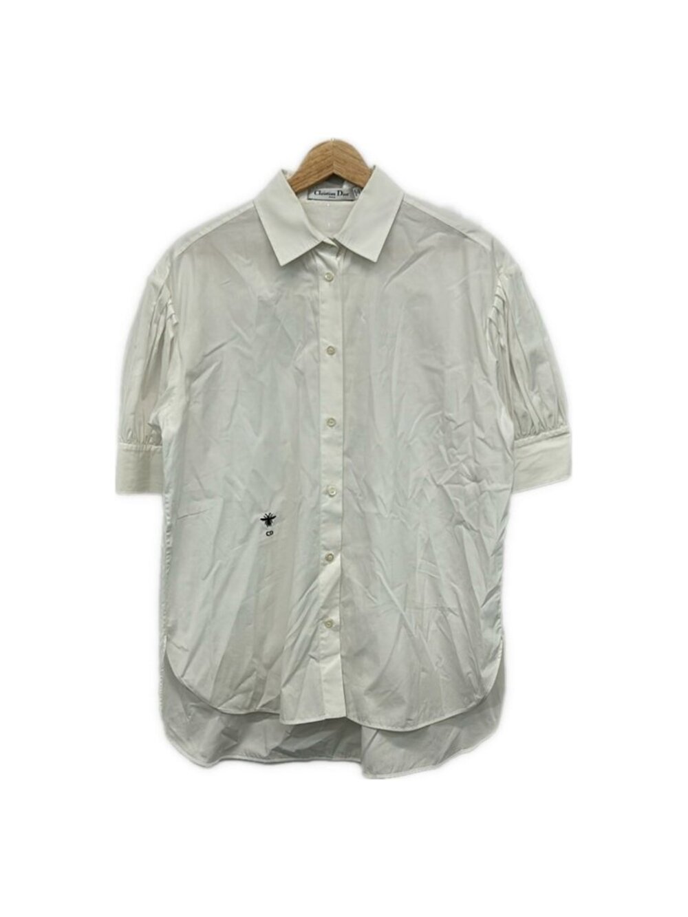 Dior Short Sleeve Shirt Blouse US 2 White